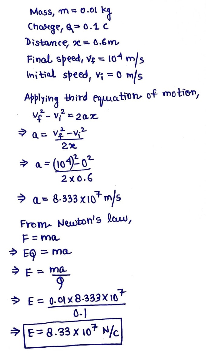 Physics homework question answer, step 1, image 1